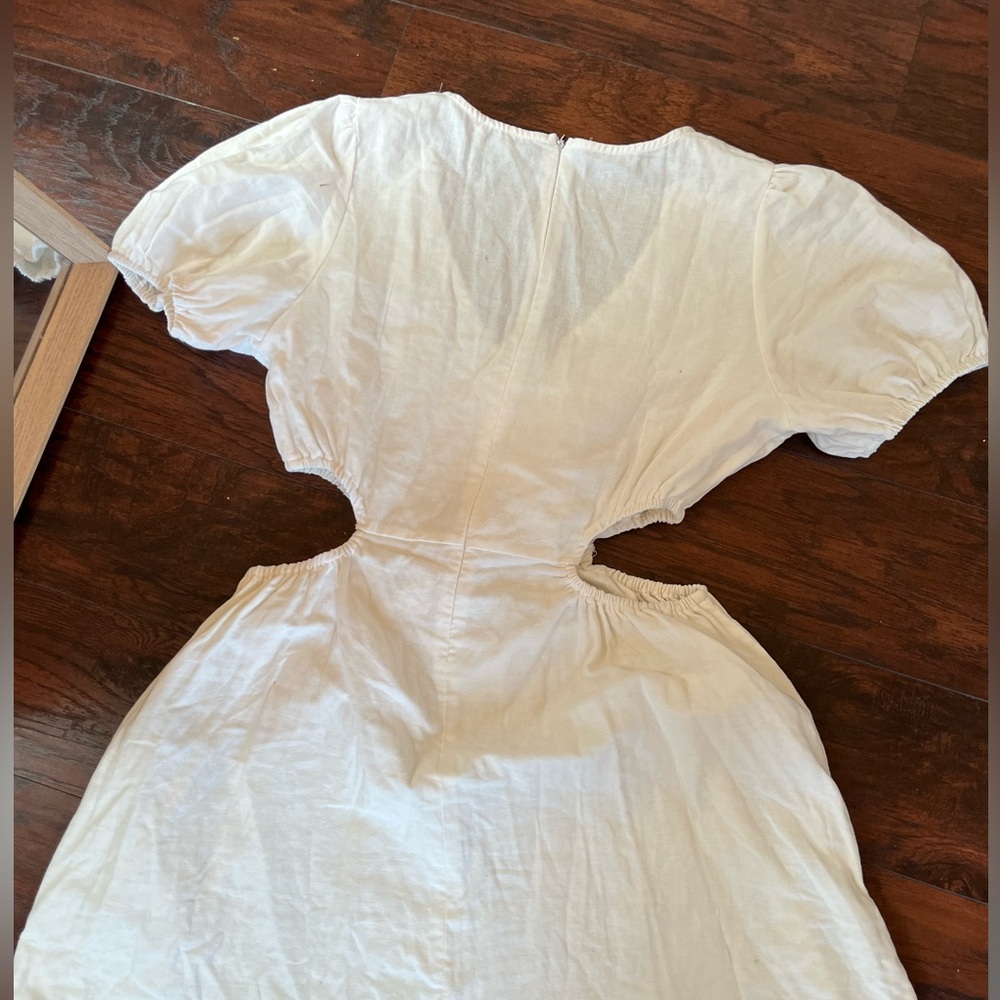 NWOT Princess Polly white linen dress
